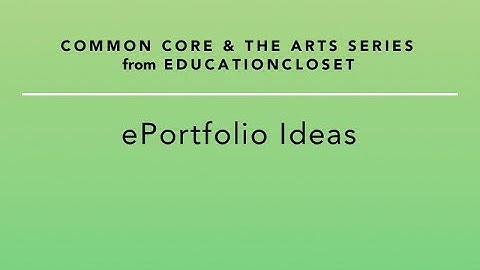 ePortfolio Ideas