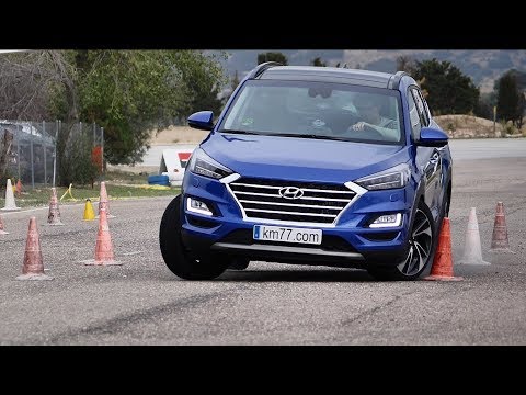 Hyundai Tucson 2019 - Maniobra de esquiva (moose test) y eslalom | km77.com