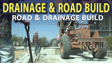 Building the Access Road & Drainage System — Full Construction Process in 5 Minutes