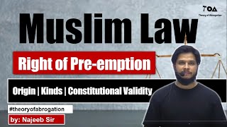 Pre-emption or Shufa under Muslim law