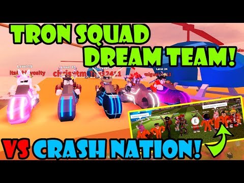 Tron Squad Dream Team Vs Crash Nation New Track Update - roblox jailbreak tron squad dream team race track update