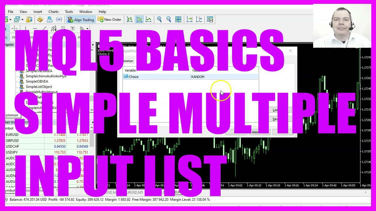 LEARN MQL5 TUTORIAL BASICS - 110 SIMPLE MULTIPLE INPUT