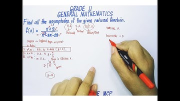 Grade 11 | Asymptotes of Rational Function | By Tutor Marife