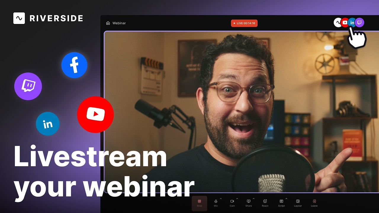 Multi-Platform Live Streaming Made Simple in Riverside Webinars