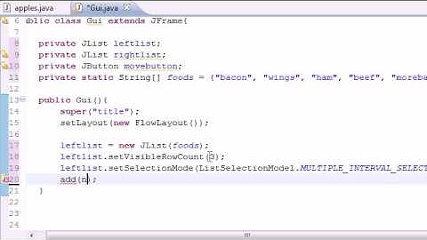 Java Programming Tutorial - 72 - Multiple Selection List