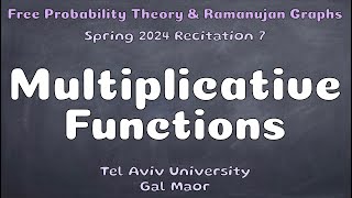 FPT Recitation 7 - Multiplicative functions