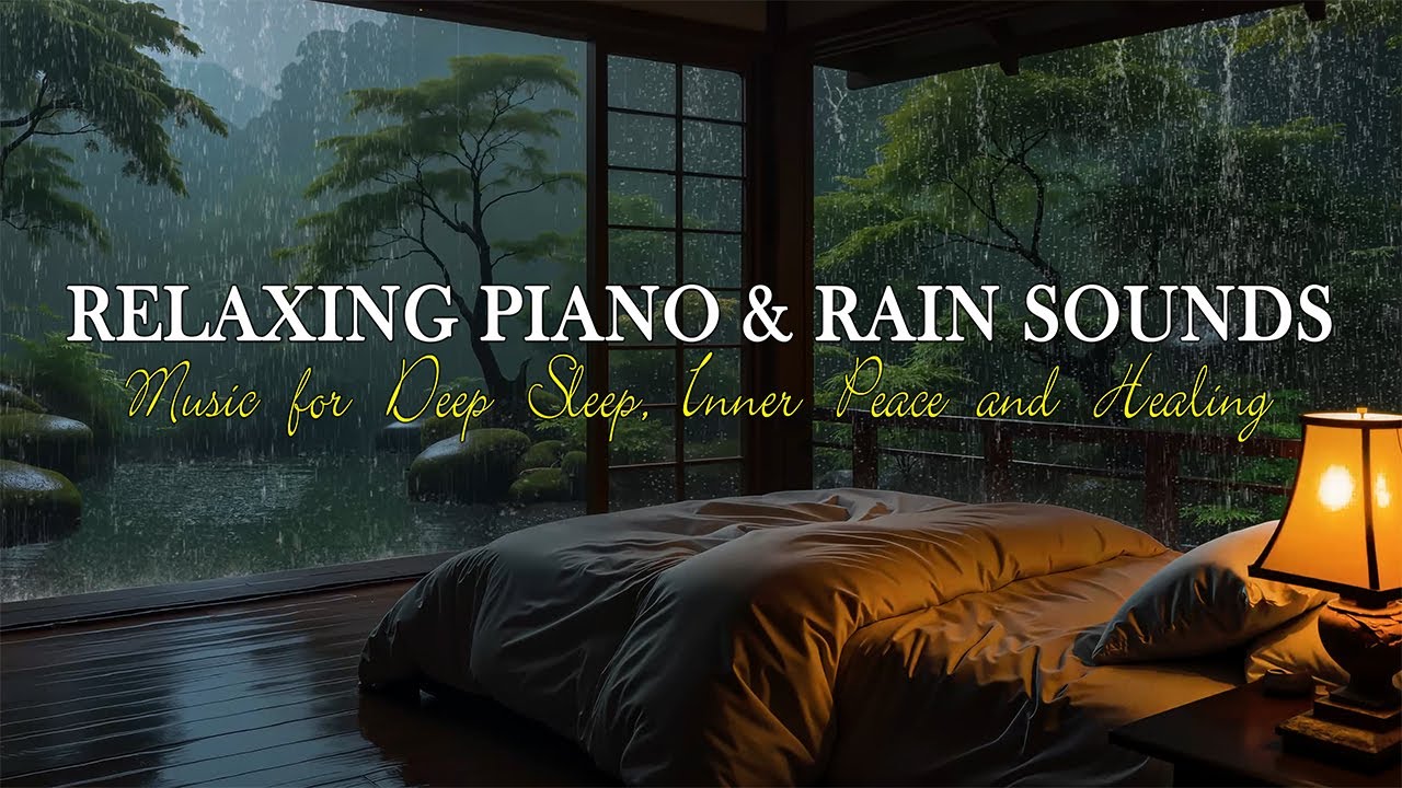 Deep Sleep Music + Insomnia Rain Sounds for Sleeping & Relaxing Piano ...