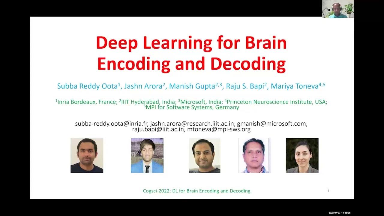 Deep Learning for Brain Encoding and Decoding - YouTube
