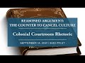 Reasoned argument counter to cancel culture session 4