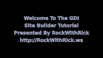 Using GDI Site Builder, Easy As Can Be (RockWithRick.ws)