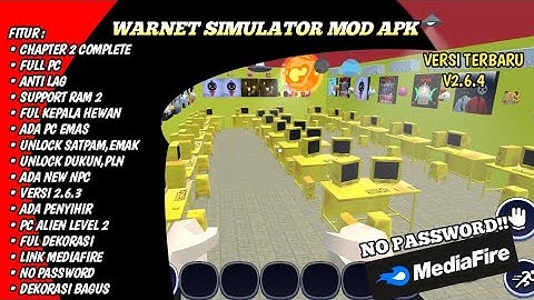 UPDATE!! DOWNLOAD WARNET SIMULATOR MOD APK TERBARU || V2.6.4