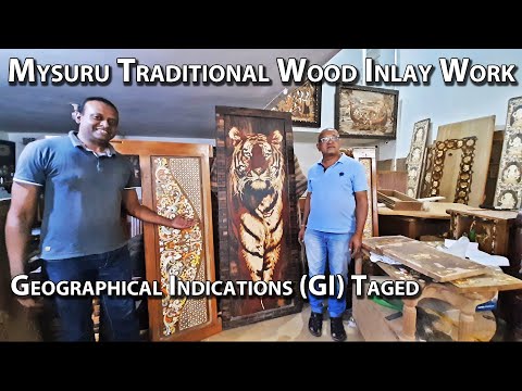 Rosewood inlay art work Mysore Traditional Handicrafts GI Tag Mysore Arts and crafts Arun Fine arts