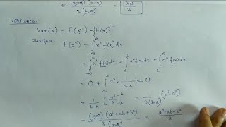 UNIFORM OR RECTANGULAR DISTRIBUTION IN PROBABILITY || MEAN AND VARIANCE (PROOF) || SOLVING EXAMPLES