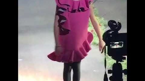 Model Adory walks the runway at New York kids fashion week