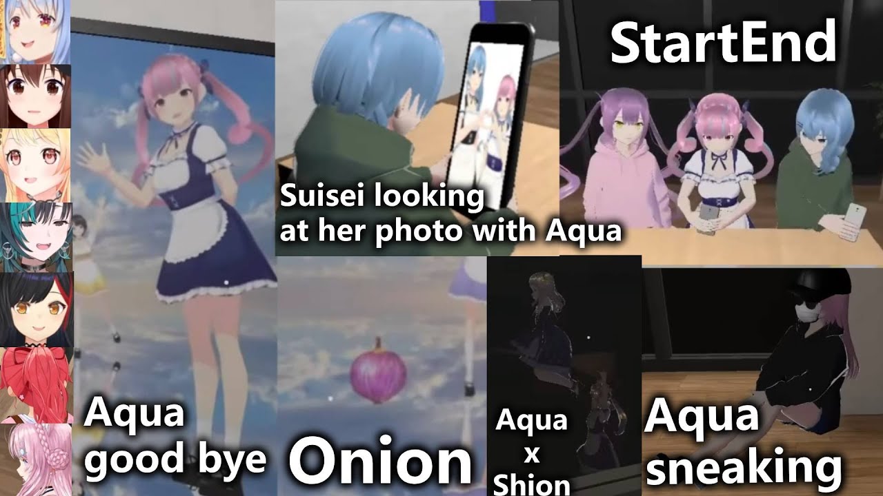 Реакция девушек Hololive на появление Аквотана (Holo8)