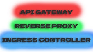 what are reverse proxy, API gateway and ingress controller