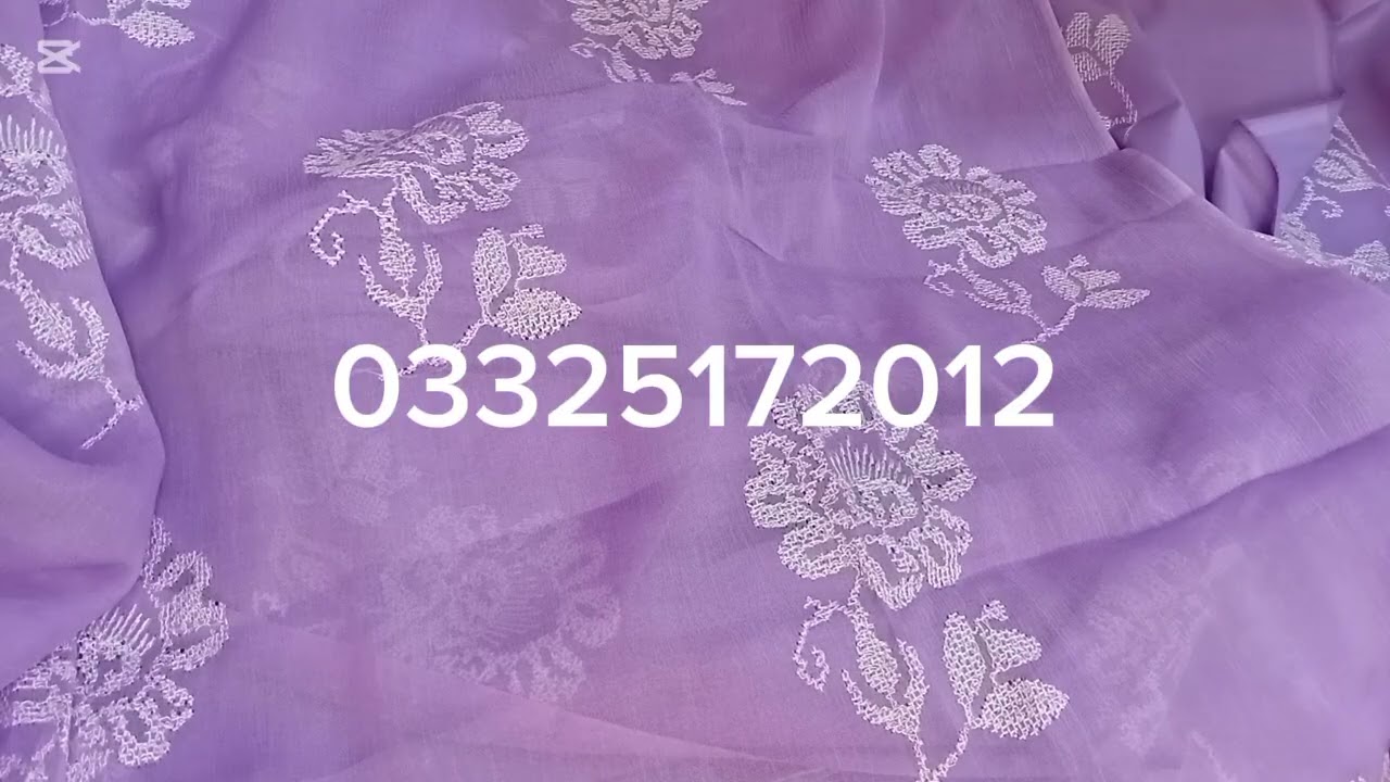 Lawn Embroidery suit with elegant patches or chiffon dupatta embroidery, Eid collection.