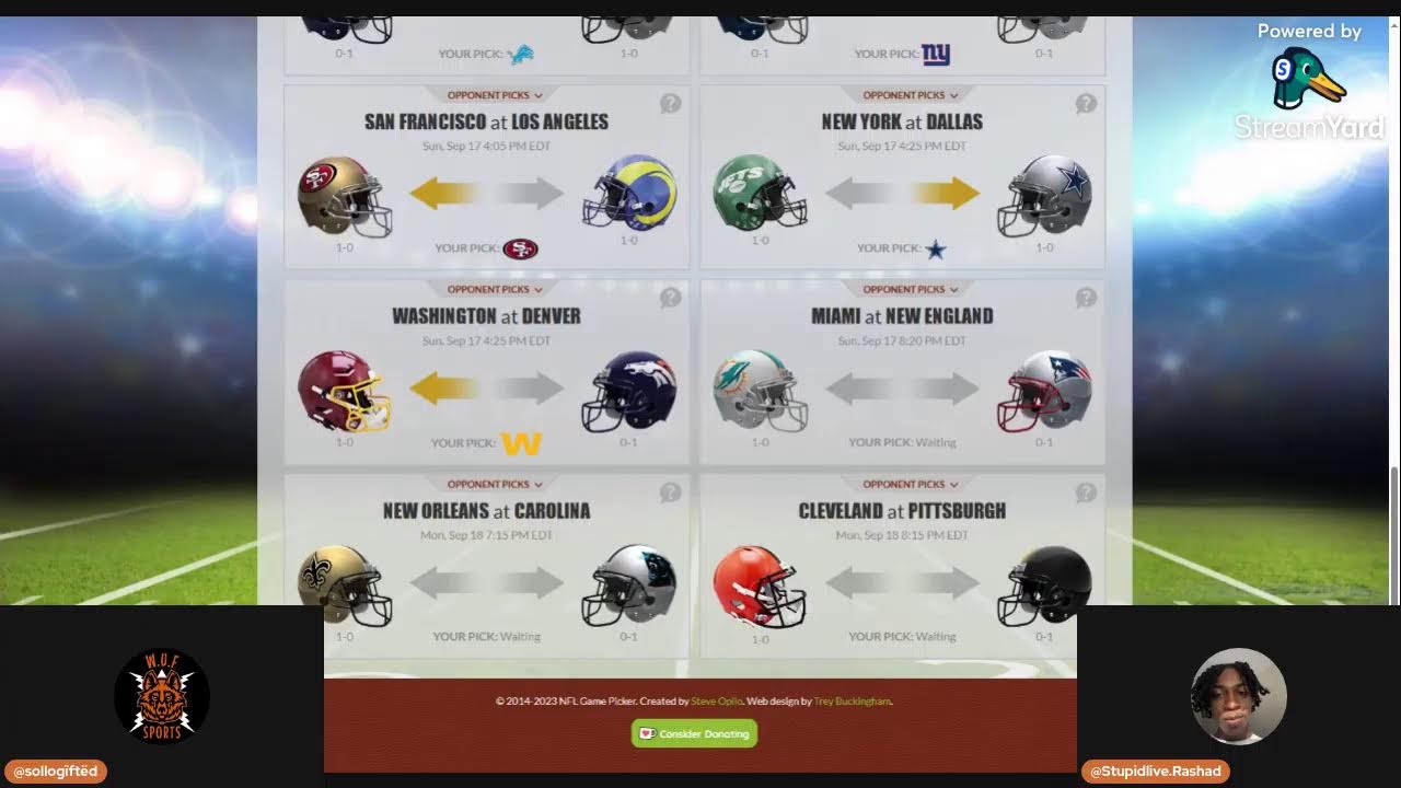 NFL Week 2 Game Picks YouTube