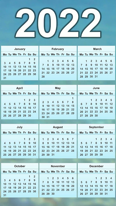 2022 Calendar