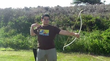 Shooting the Flattened Recurve PVC Youth Bow