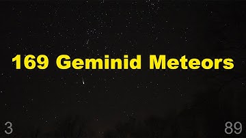 169 Geminid Meteors in One Hour - Geminid Meteor Shower 2020