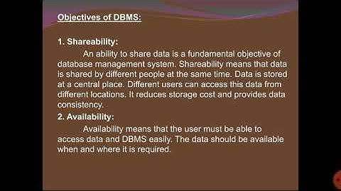Computer 2nd Year Lecture#8 DBMS & its Objectives by Prof. Kashif Abbas
