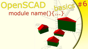 OpenScad tutorial basics 6 [English audio version] module