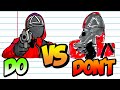 DOs & DONT's Amazing Among Squid Game Compilation in One Minute Challenge!
