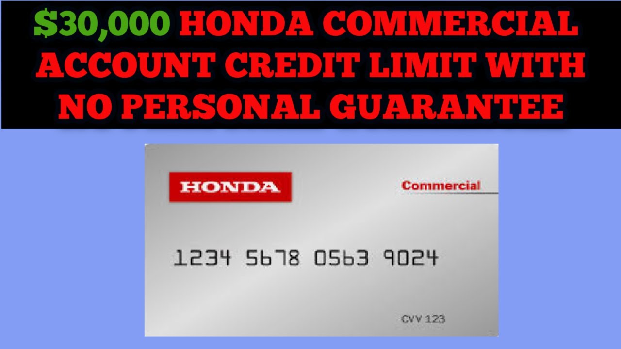 30,000 Credit Limit! Honda Business Credit Card With No PG! YouTube