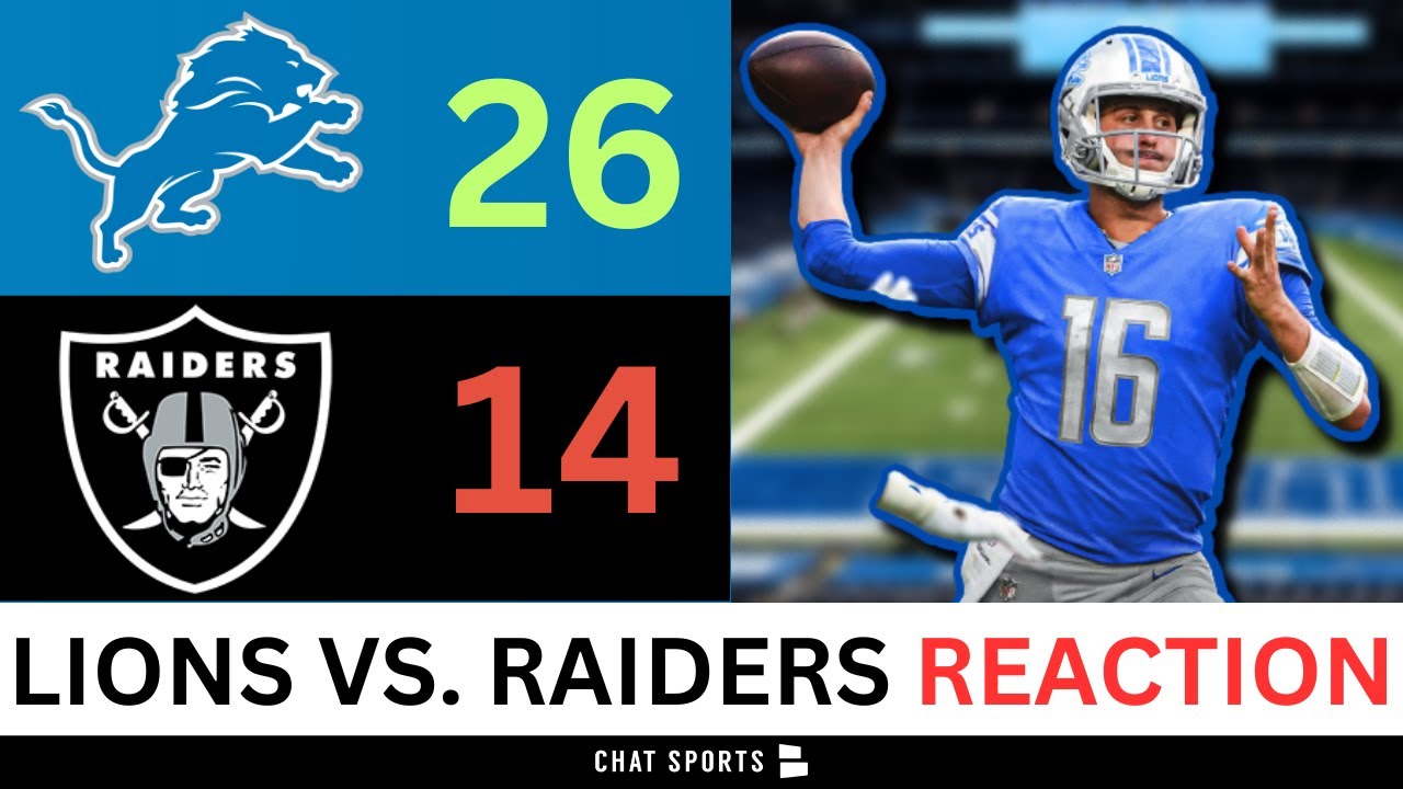 NFL Week 8 Game Recap: Detroit Lions 26, Las Vegas Raiders 14, NFL News,  Rankings and Statistics