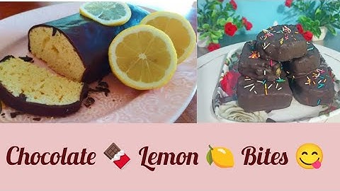 Chocolate lemon bites😋No Egg No Maida❌ Soft and Spongy Bites I Easy and Quick recipe💁Chocolate Bars