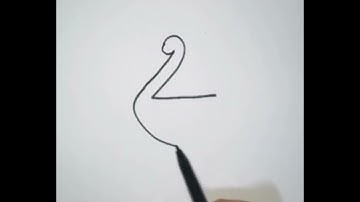 How to turn 2 into duck||easy and step by step drawing of duck