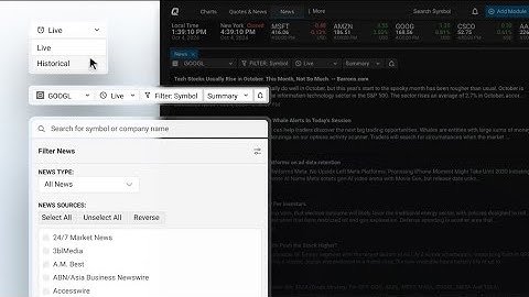 Quotestream - Accessing historical news in the News Module
