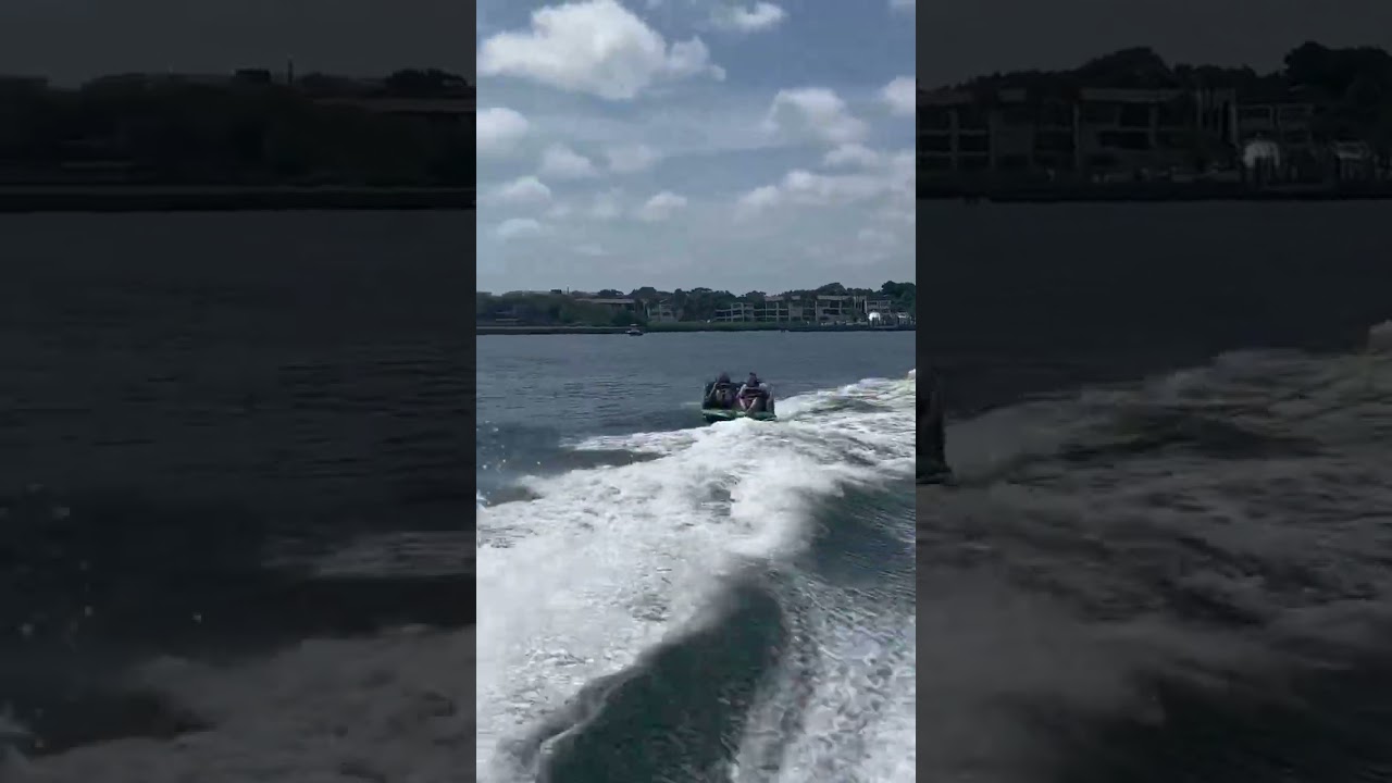 Getting cooked on the tube #baseball #offroad #baseballszn #sports #mlb #mlbbcreatorcamp #boat 