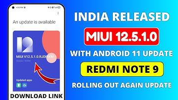 Redmi Note 9 MIUI 12.5 & Android 11 Update India Rolling Out Again | Redmi Note 9 New Update