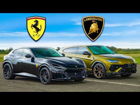 Ferrari Purosangue v Lamborghini Urus: DRAG RACE