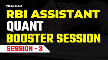 RBI Assistant Quant Booster Session | Session - 3 | RBI Assistant 2022