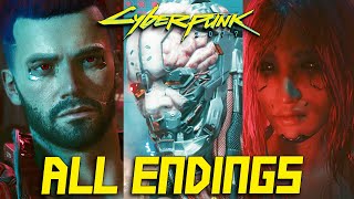 Cyberpunk 2077 - ALL 10 ENDINGS | Main Game + Phantom Liberty (Male V) [60fps, HD]