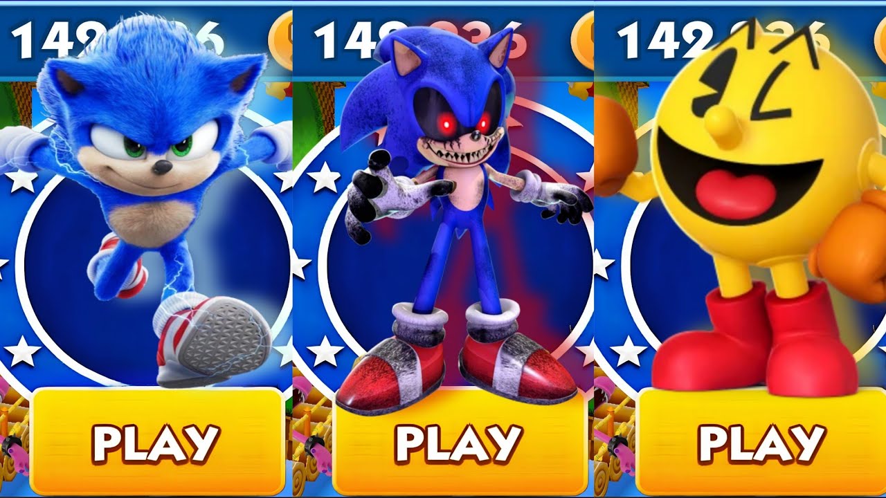 Sonic Dash - Sonic VS Sonic EXE VS PAC-MAN - Movie Sonic vs All Bosses ...