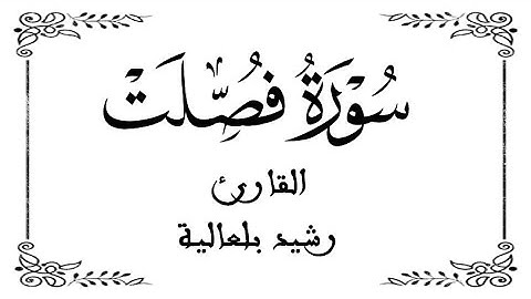 41 |  سورة فصلت كاملة | القارئ رشيد بلعالية | برواية ورش عن نافع | بخلفية بيضاء WHITE SCREEN