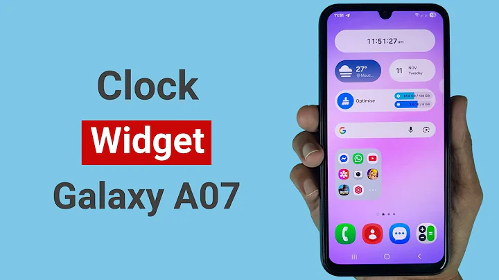 How to Add Clock Widget in Samsung A07