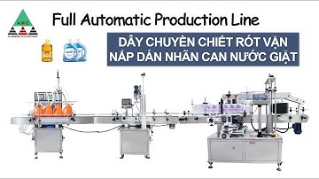 DÂY CHUYỀN CHIẾT RÓT ĐÓNG CHAI CAN NƯỚC GIẶT DẦU ĂN  AFFAL-180P7 AMC