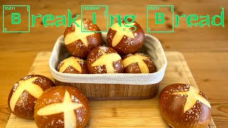 Pretzel Buns - made with Lye, the real deal!