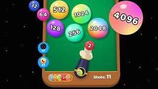 Bubble Merge 2048 (DUEL CAT) | Beat 4096 Bubbles Score = 37332 | Android Game with best Gameplay screenshot 5