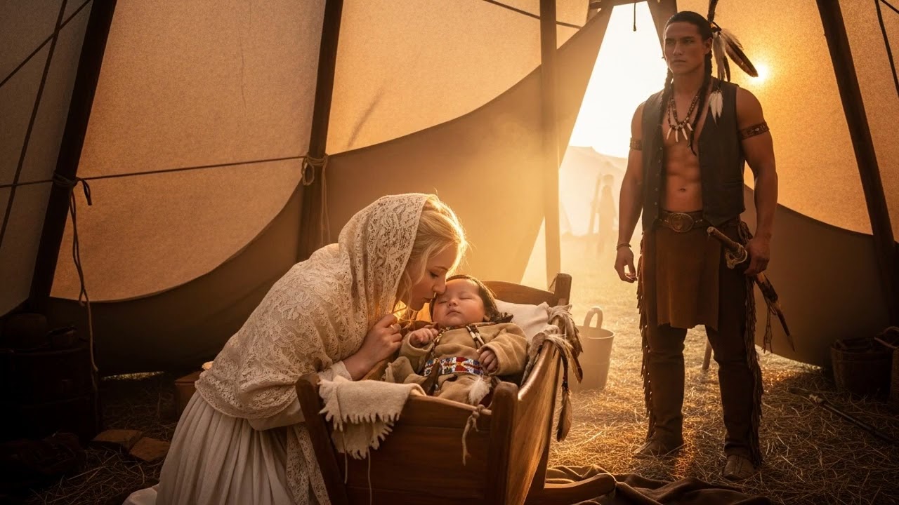 El Bebé del Jefe Sioux Solitario No Quería Comer… Hasta que la Viuda Blanca le Susurró..