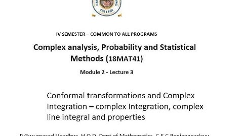 VTU CAPS18MAT41 M2 L3 COMPLEX INTEGRATION
