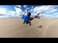 Kite landboarding on da beach   gopro max