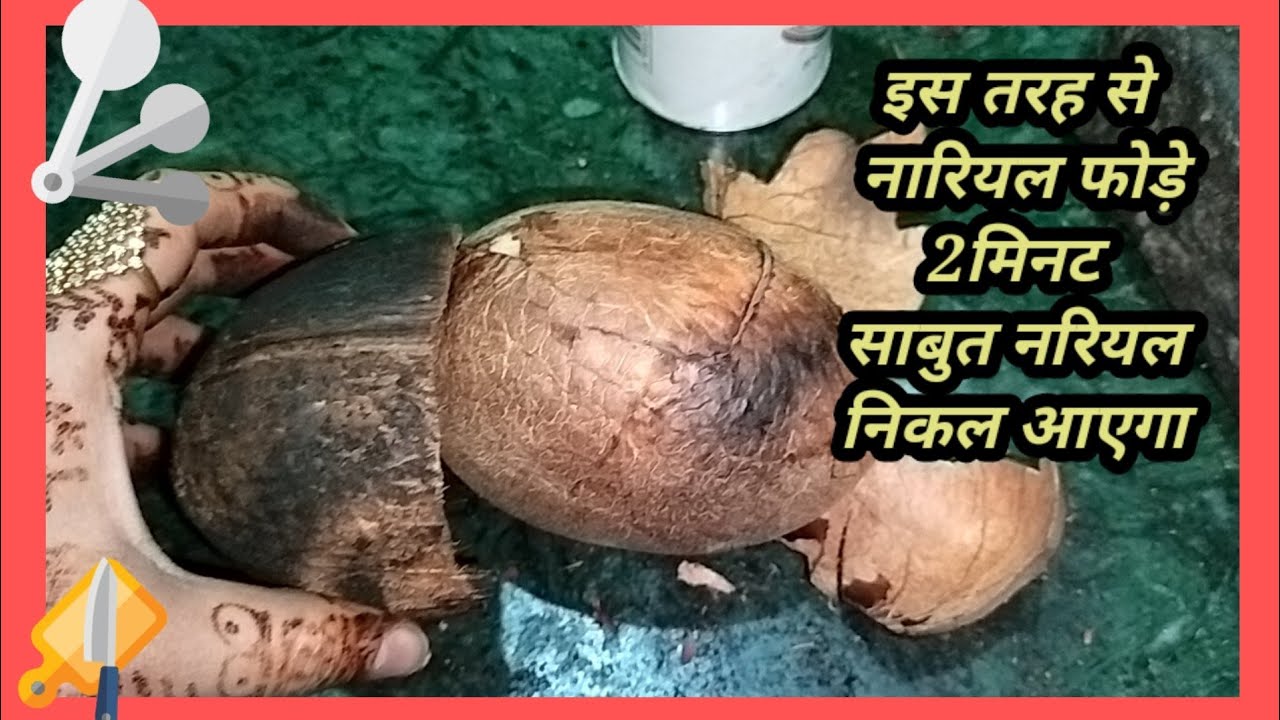 नारियल को छीलने का सबसे आसान तरीका, simple way how to break coconut ...