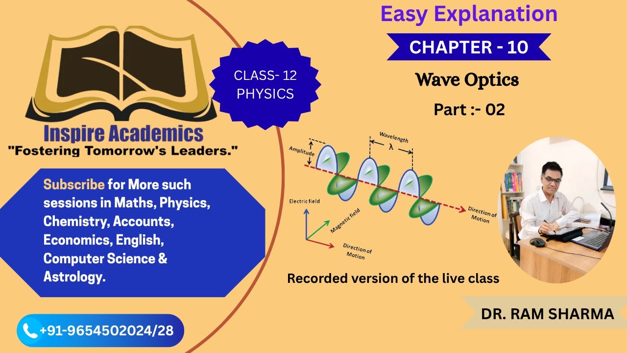 🌊 Wave Optics Part 02 |Super Position & Interference Explained | Class ...