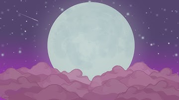 Animated Clip- Moon, Stars & Clouds